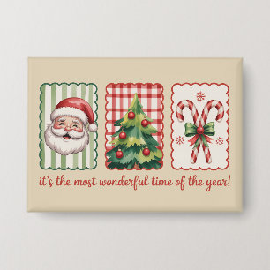 Kerstmis Het is de meest wonderbaarlijke tijd van  Button