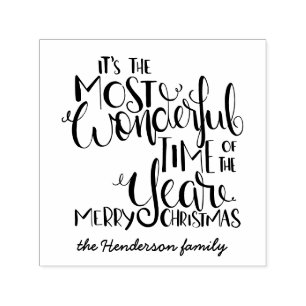 Kerstmis Het is de mooiste tijd van het Jaar Zelfinktende Stempel
