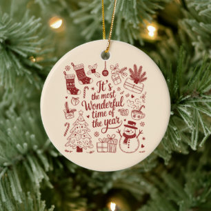 Kerstmis Het Is Het Leukste Tijd Van Het Jaar Keramisch Ornament