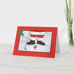 Kerstmis, het SpeelGolf van de Kerstman in de Feestdagen Kaart