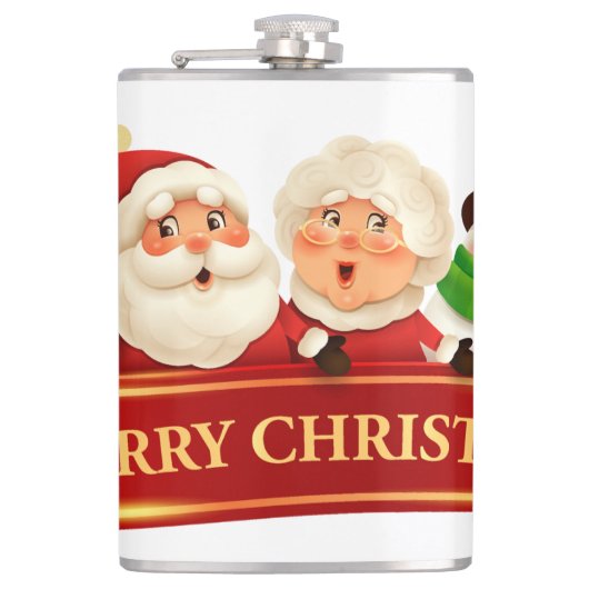 Kerstmis Heupfles (Voorkant)