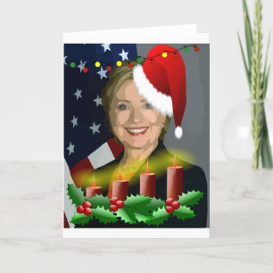 Kerstmis Hillary clinton Feestdagen Kaart