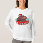 Kerstmis Hippopotamus T-shirt (Voorkant)