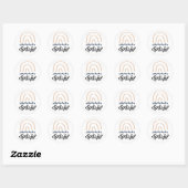 Kerstmis Ho Ho Ho Boho Rainbow Ronde Sticker (Vel)