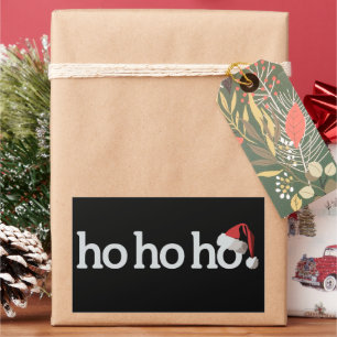 Kerstmis Ho Ho Ho Xmas Kerstmuts Rechthoekige Sticker