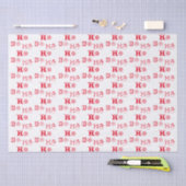 Kerstmis Ho Ho Rood en wit patroon schattig Tissuepapier (Craft)