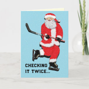 Kerstmis Hockey Feestdagen Kaart