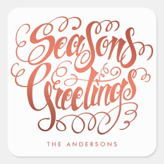 KERSTMIS | HOLIDAY-STICKER VIERKANTE STICKER (Voorkant)