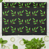 Kerstmis Holly All-Over Print Theedoek (Gevouwen)