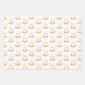 Kerstmis Holly, Baubles en Holly op Wit Inpakpapier Vel (Voorkant 3)