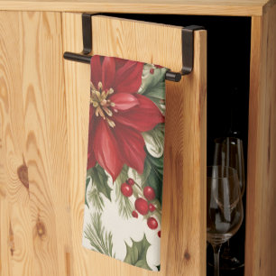 Kerstmis Holly & Bessen Theedoek