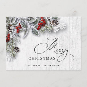 Kerstmis Holly Corporate Greeting Feestdagenkaart