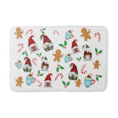 Kerstmis Holly Gnome Badmat (Voorkant)