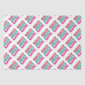 Kerstmis Holly Jolly Babe Modern Glitter Script Tissuepapier (Voorkant)