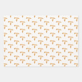 Kerstmis Holly op Rood, Zwart en Wit Inpakpapier Vel (Voorkant 3)