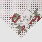 Kerstmis-Holly-POLKA-DOT-Winter Wishes Tissuepapier (Detail)