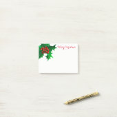 Kerstmis Holly Post-it-Notes Post-it® Notes (Op bureau)