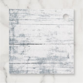 Kerstmis Holly Rustic Wood Holiday Gift Bedankjes Labels (Achterkant)