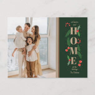 Kerstmis Holly We hebben Holiday Moving Foto gemaa Briefkaart