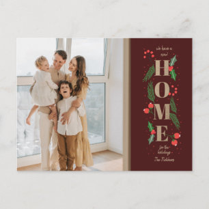 Kerstmis Holly We hebben Holiday Moving Foto gemaa Briefkaart