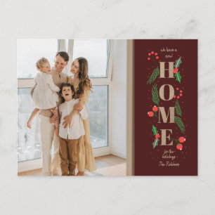 Kerstmis Holly We hebben Holiday Moving Photo Briefkaart