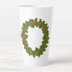 Kerstmis Holly Wreath Coffee Mok