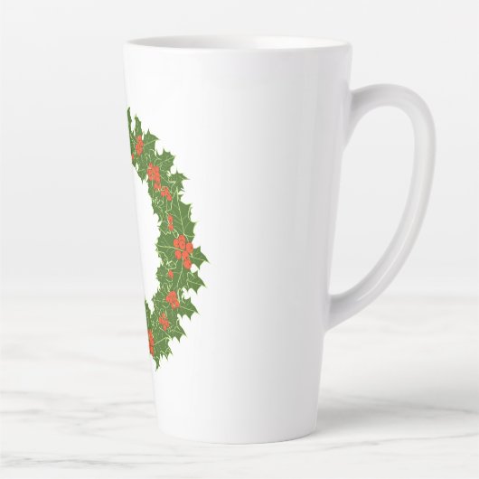 Kerstmis Holly Wreath Coffee Mok (Rechts)