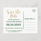 Kerstmis Holly Wreath Save the Date Aankondigingskaart (Achterkant)