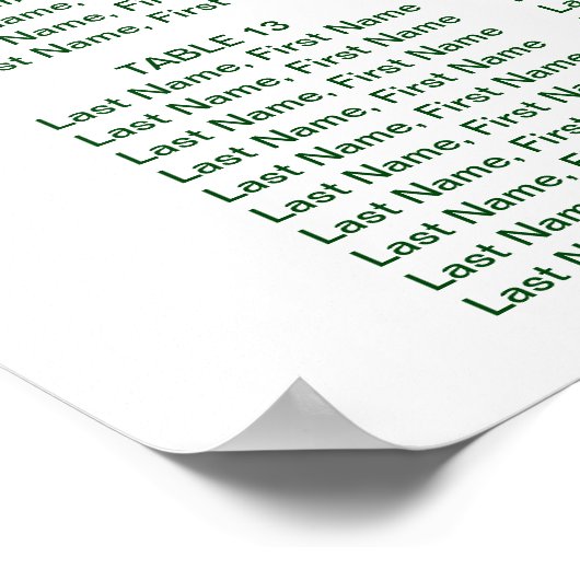 Kerstmis Holly Wreath Seating Chart Poster (Hoek)