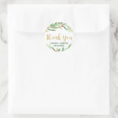 Kerstmis Holly Wreator Bedankt voor je plezier Ronde Sticker (Tas)