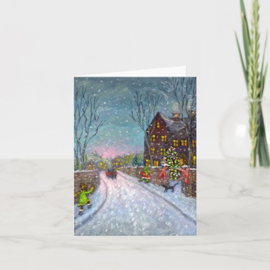 Kerstmis Homecoming Feestdagen Kaart (Voorkant)