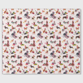 KERSTMIS HOND SCHATTIGHEID CRÈME CADEAUPAPIER (Vlak)