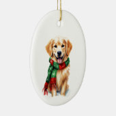 Kerstmis Hond, Vakantie Gouden Retriever, Keramisch Ornament (Rechts)