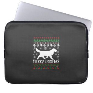 Kerstmis Hondendogma's Sneeuwvlok Horrend Christma Laptop Sleeve