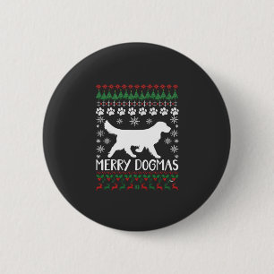 Kerstmis Hondendogma's Sneeuwvlok Horrendelijke Ke Ronde Button 5,7 Cm