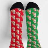 Kerstmis Hondenliefhebber Bull Dog Pattern Fun Red Sokken (Top)