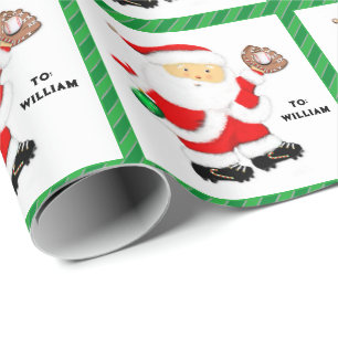 Kerstmis honkbal cadeaupapier