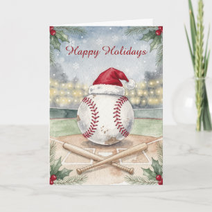 Kerstmis honkbal kerstkaarten feestdagen kaart