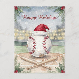 Kerstmis honkbal kerstkaarten feestdagenkaart