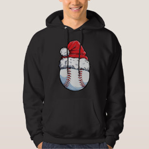 Kerstmis Honkbal Santa Hoed Xmas Catcher Pit Hoodie