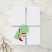 Kerstmis honkbal vakantie cadeaulabel (Met Touw)