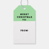 Kerstmis honkbal vakantie cadeaulabel (Achterkant)