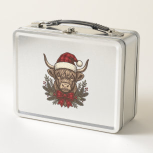 Kerstmis Hoogland Koe Oude Gravure Design_1