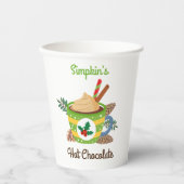 Kerstmis Hot Cacao Chocolade Papieren Bekers (Voorkant)