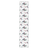Kerstmis hulst en bullfinch patroon medium tafelloper (Voorkant)