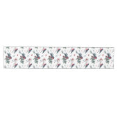 Kerstmis hulst en bullfinch patroon medium tafelloper (Horizontaal)