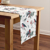 Kerstmis hulst en bullfinch patroon medium tafelloper (Voorbeeld)
