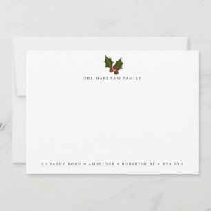 Kerstmis Hulst Familie Adres Notitiekaartje