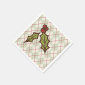 Kerstmis Hulst Servetten (Hoek)