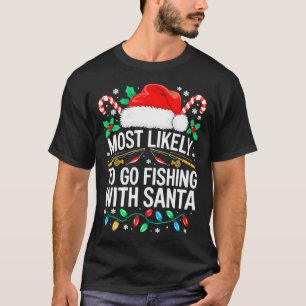 Kerstmis Humor â€“ Ijsvissende Kerstman Breekt â T-shirt
